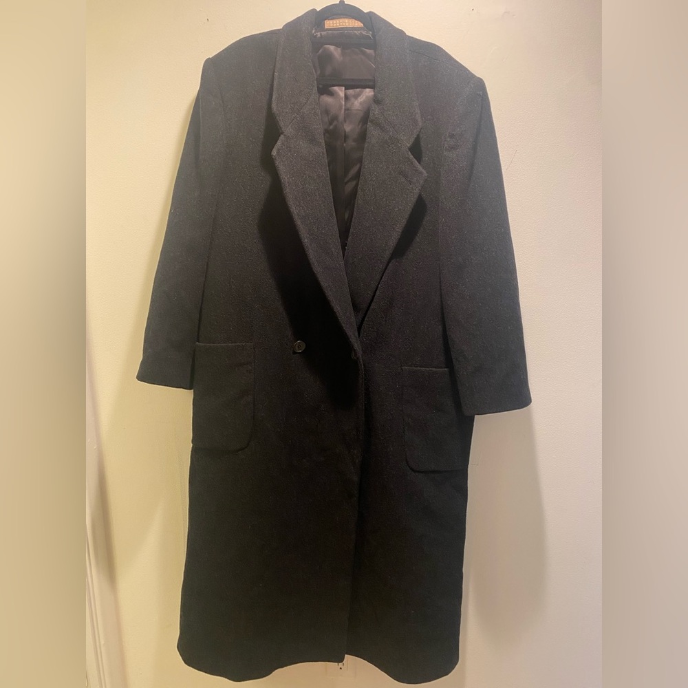 Mens Perry Ellis Wool Peacoat